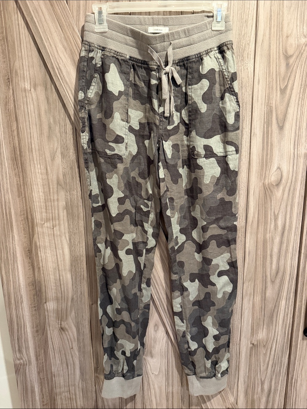 C&C California Olive & Gray Linen Camo  Joggers